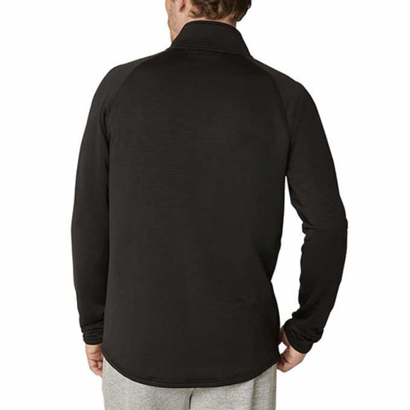 Black NWT Eddie Bauer Men’s Quarter Zip Grid Fleece - Picture 5 of 6